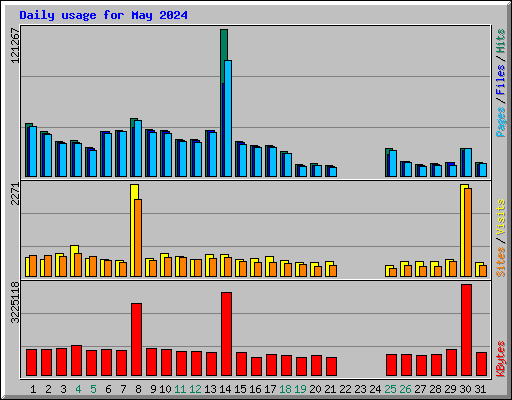 Daily usage for May 2024