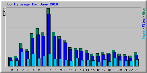 Hourly usage for June 2018