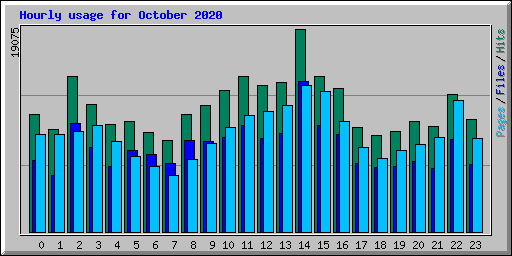 Hourly usage for October 2020