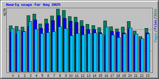 Hourly usage for May 2025