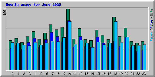 Hourly usage for June 2025