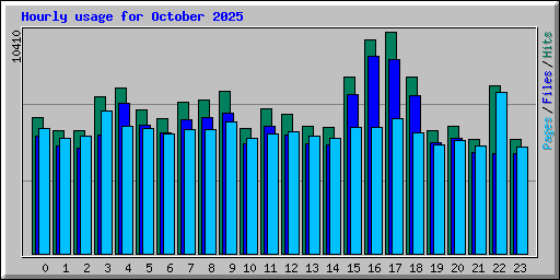 Hourly usage for October 2025