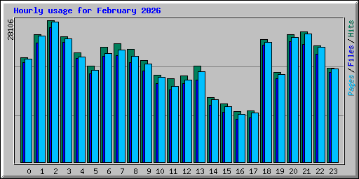 Hourly usage for February 2026